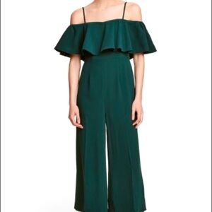 Elegant Green Off-Shoulder Jumpsuit